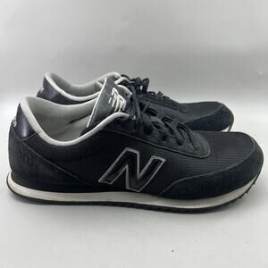 New Balance 501 Running Shoes Men Size 11 Black Suede Comfort Low Top Sneakers